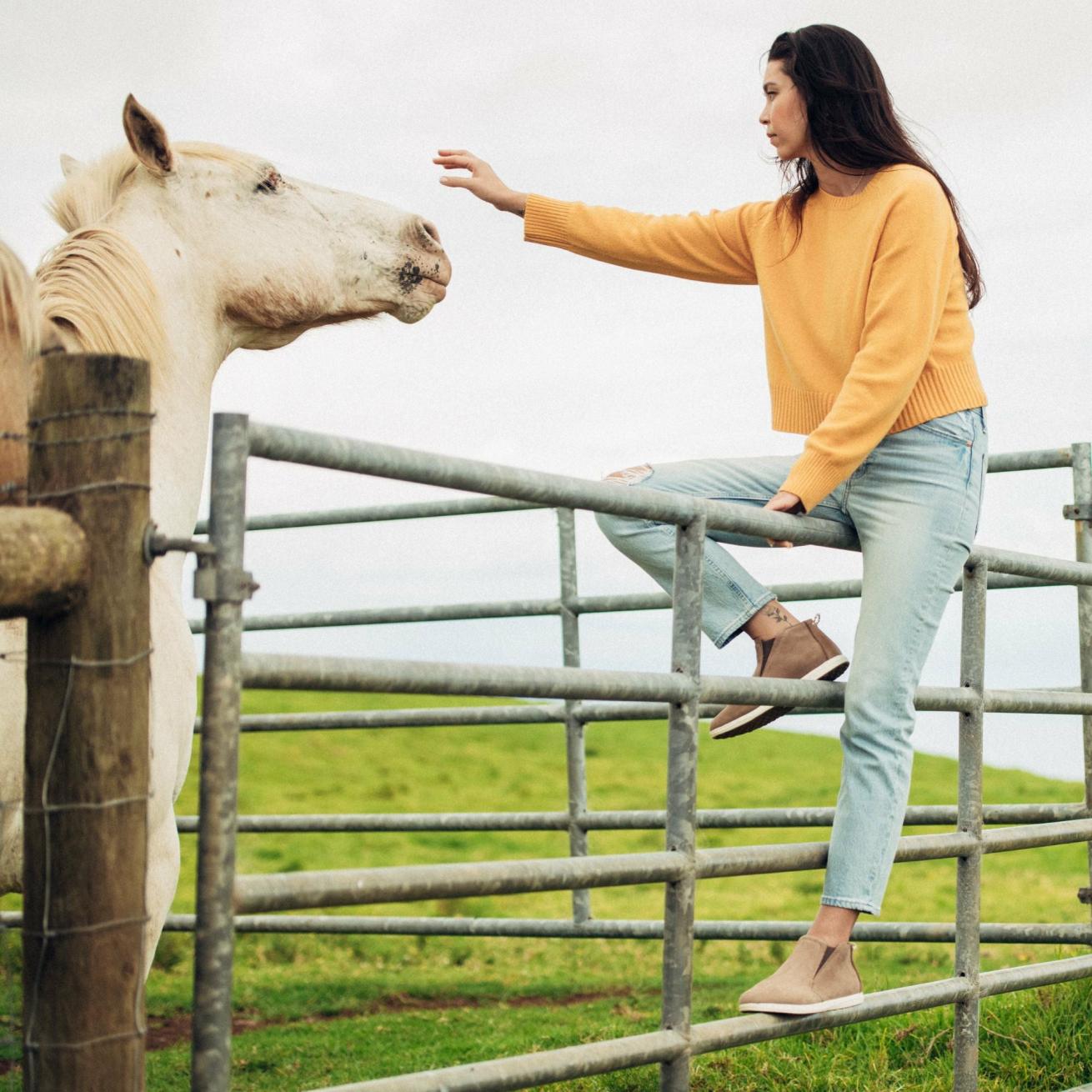 Olukai Hawai‘iloa Manu Hope Booties- Taupe Grey / Off White | Women Waterproof