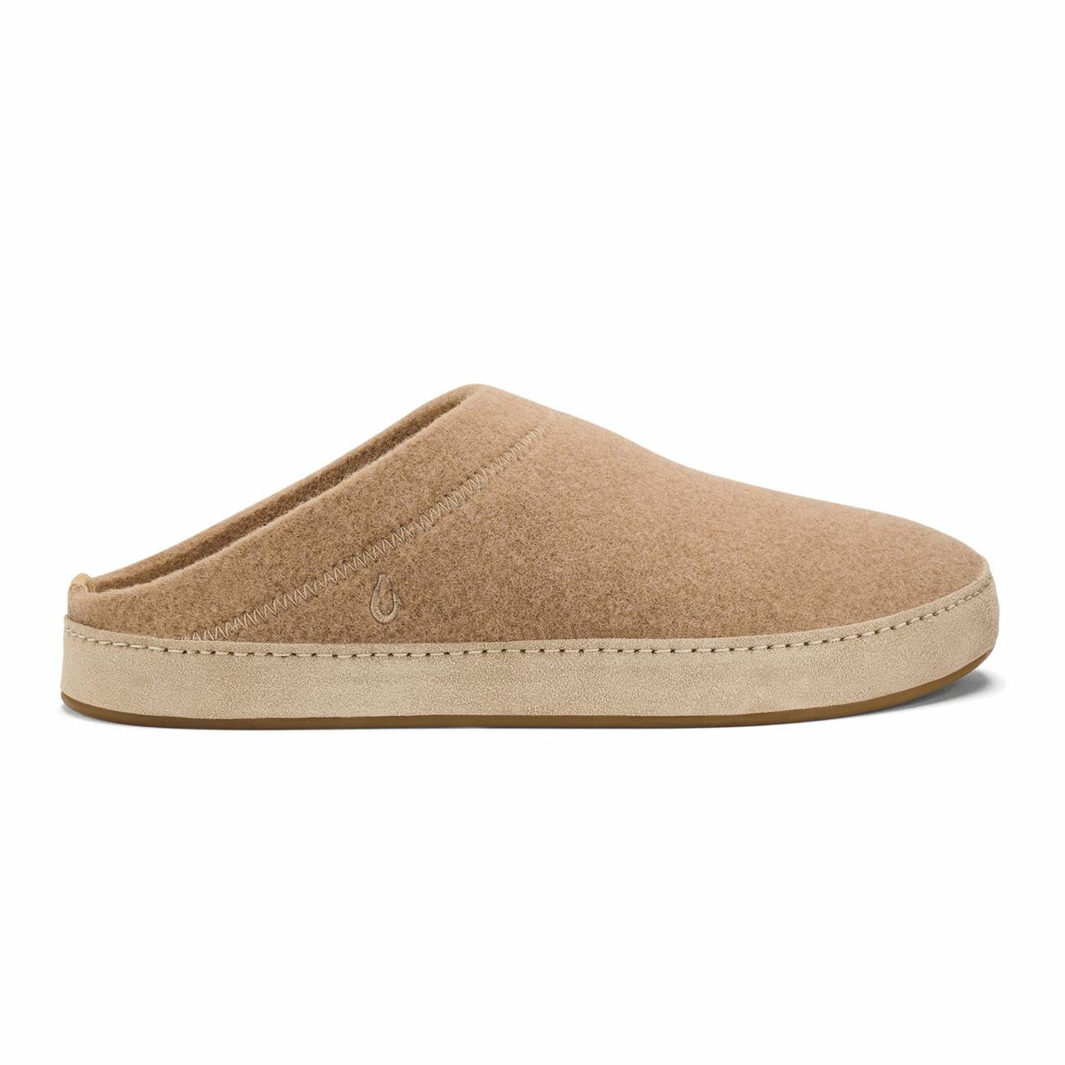Olukai Hāmani Hulu Wool Mule Slippers - Oatmeal | Men Indoor/Outdoor