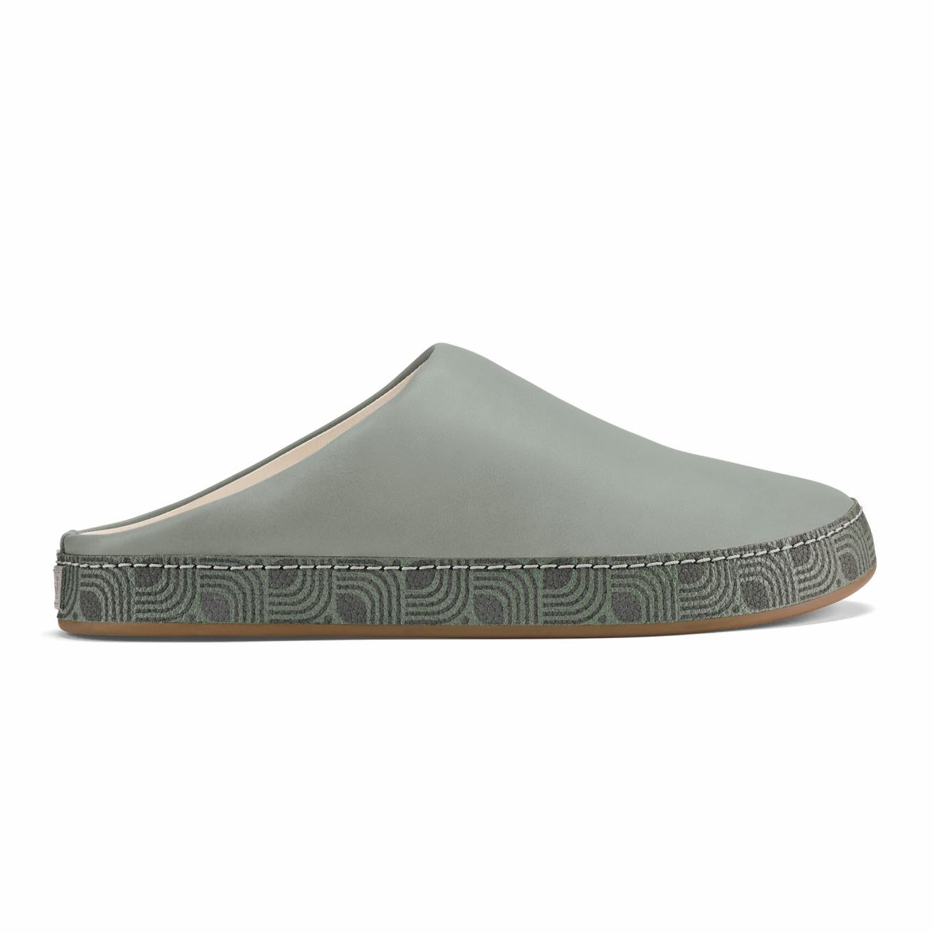 Olukai Hāmani Leather Mules - Mist | Men Leather