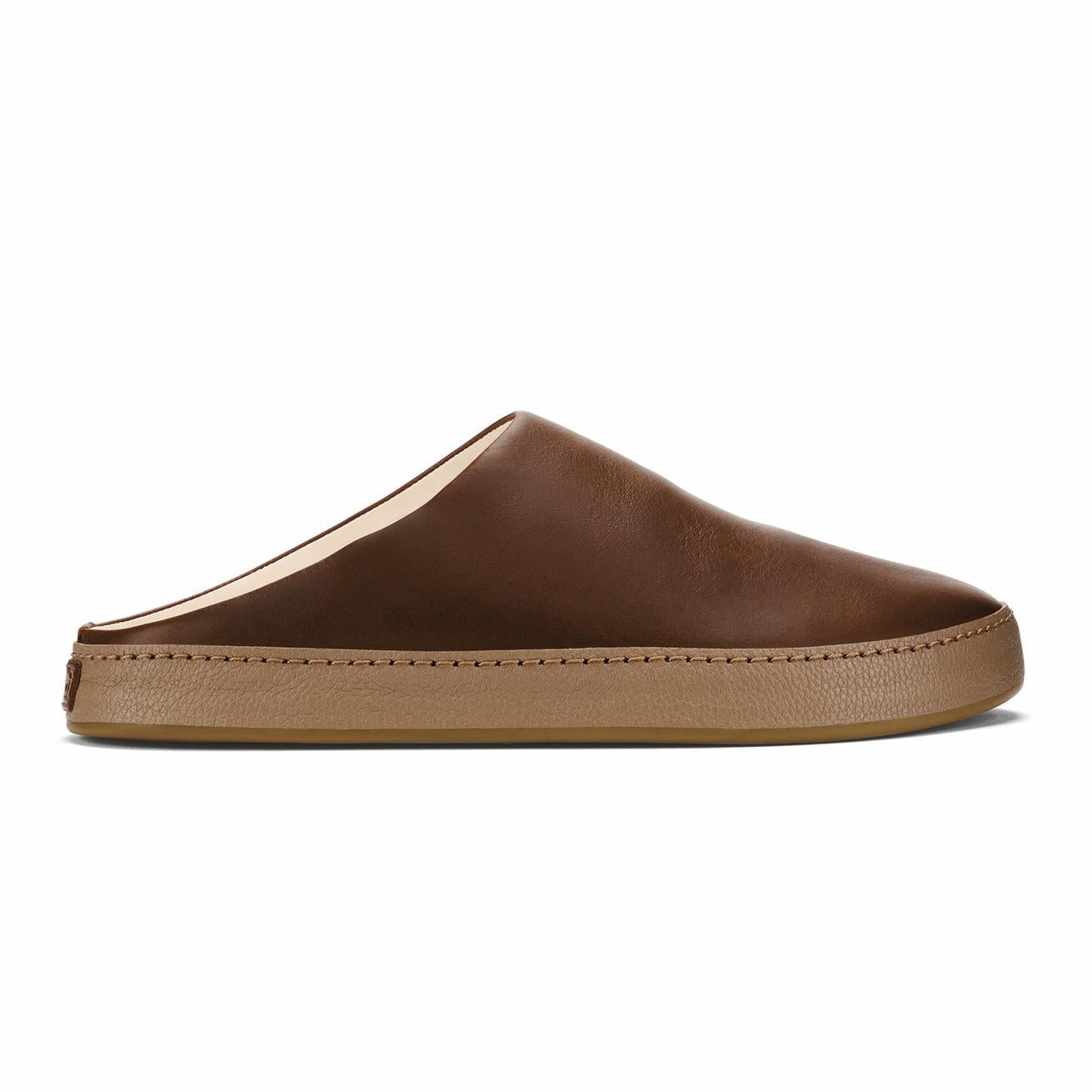 Olukai Hāmani Leather Mules - Toffee / Tan | Men Slip-On