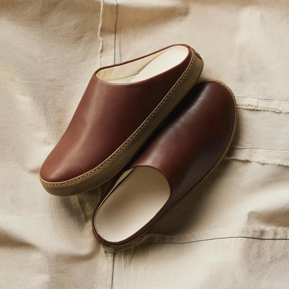 Olukai Hāmani Leather Mules - Toffee / Tan | Men Slip-On