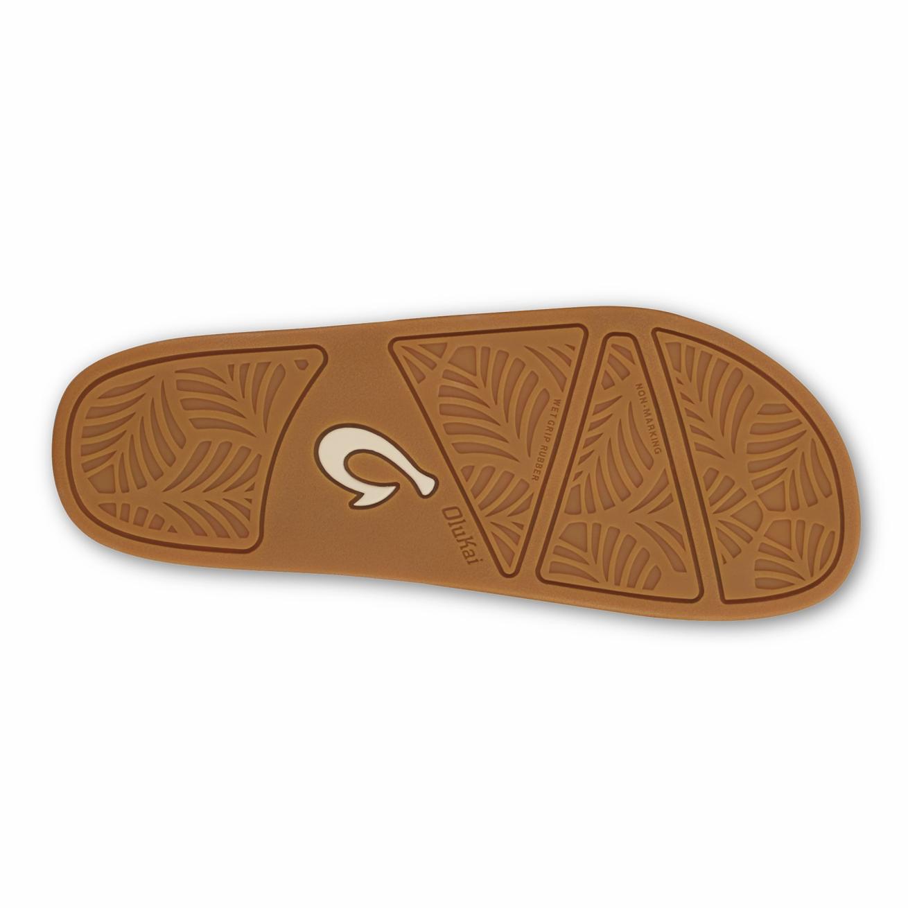 Olukai Hō‘ala Slide Slide Slipper Sandals - Tan / Puka | Women Indoor/Outdoor