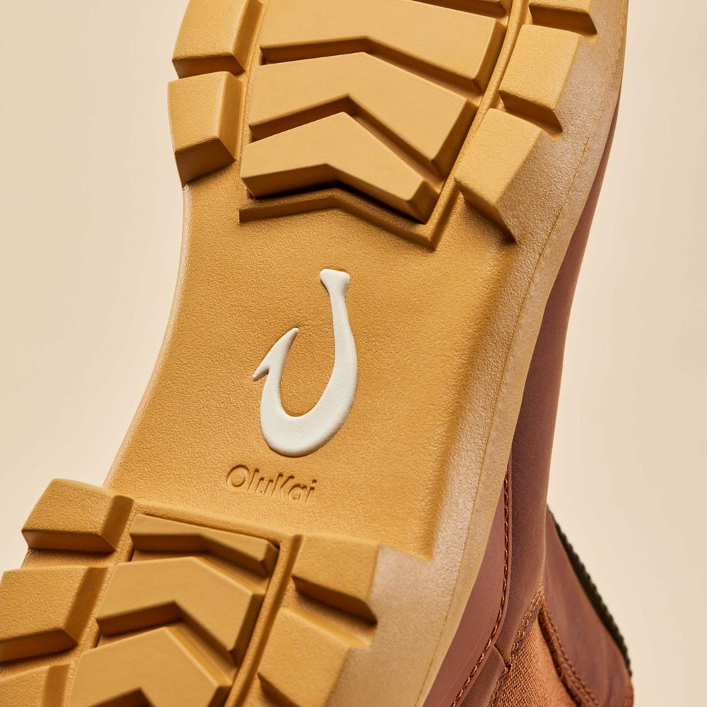 Olukai Hehi Waterproof Leather Booties - Fox / Hunter | Women Leather