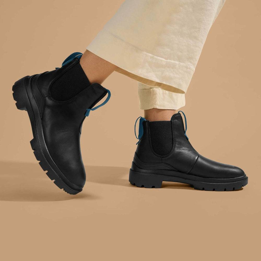 Olukai Hehi Waterproof Leather Booties - Lava Rock | Women Waterproof