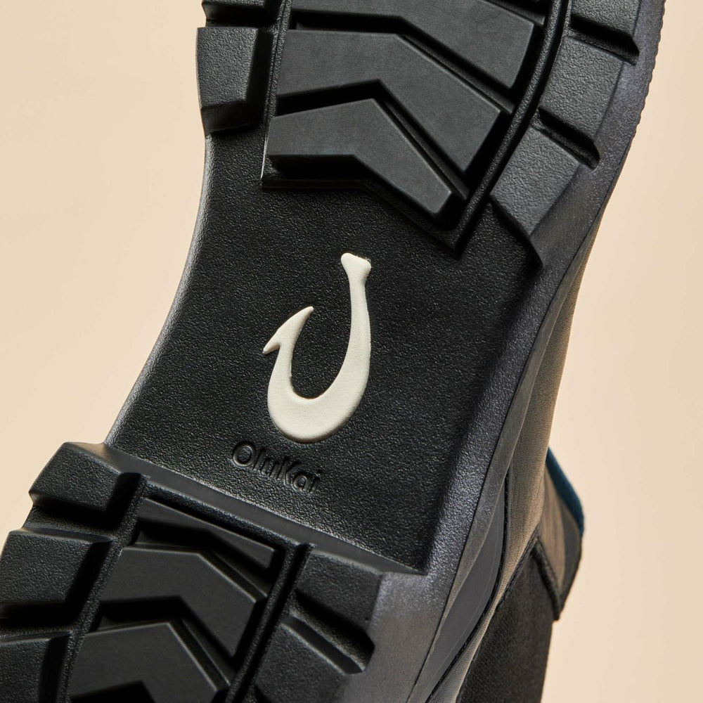 Olukai Hehi Waterproof Leather Booties - Lava Rock | Women Waterproof