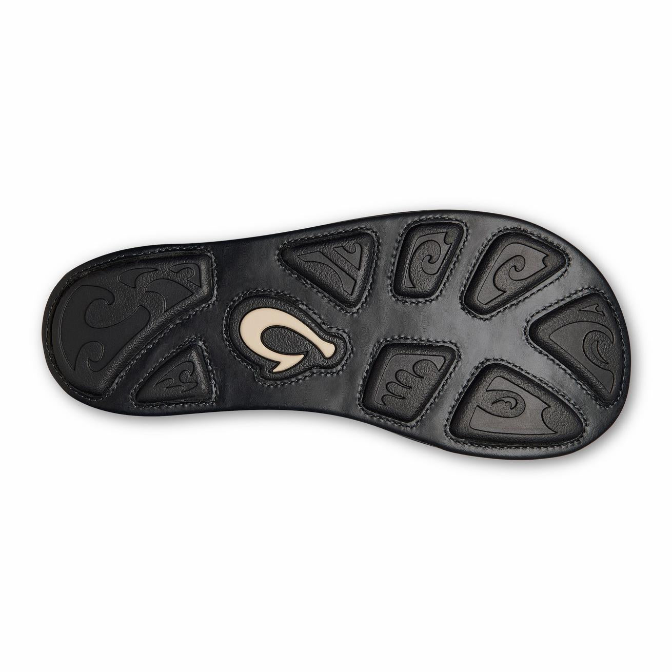 Olukai Hiapo - Lava Rock Leather Beach Sandals | Men Leather