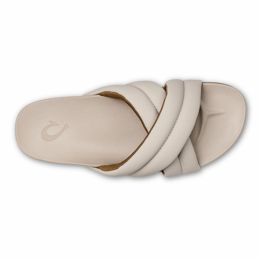Olukai Hila Beach Slide Sandals - Cloudy | Women Water-Friendly