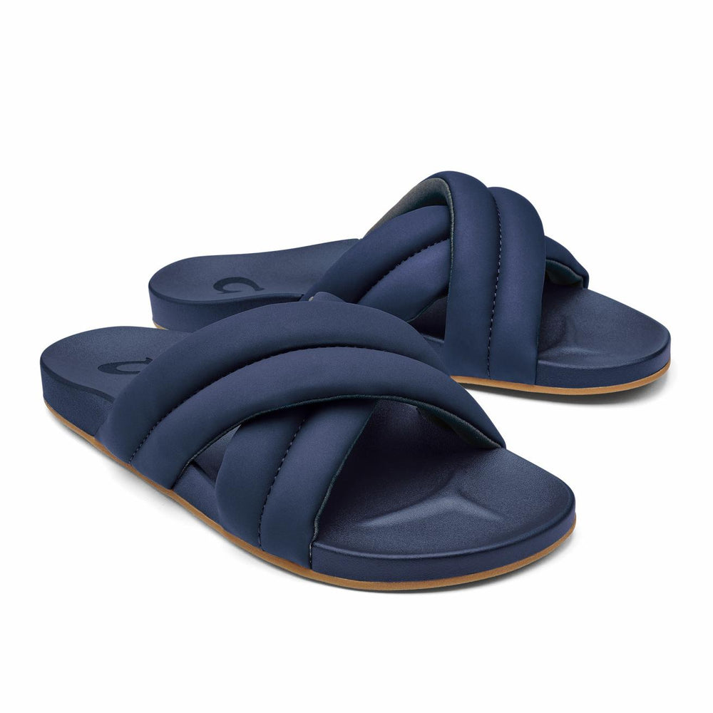 Olukai Hila Beach Slide Sandals - Moonlit Ocean | Women Slides