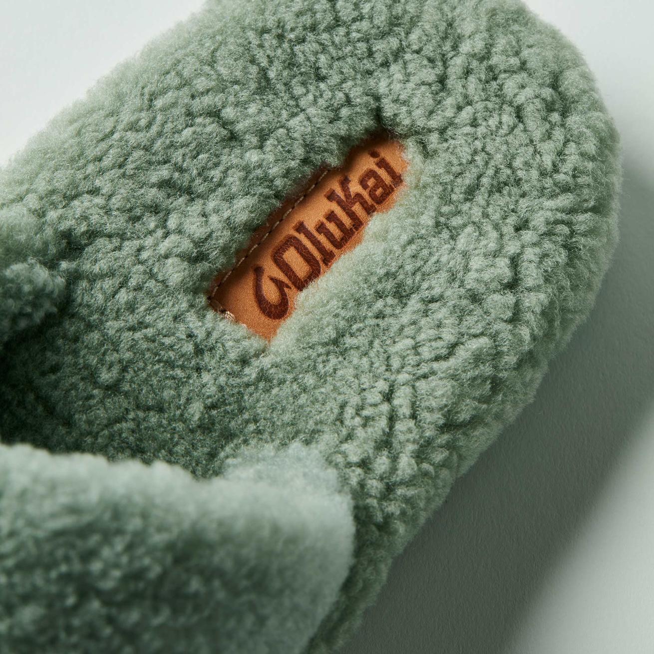 Olukai Hila Heu Slide Slipper Sandals - Muted Green | Women Slides