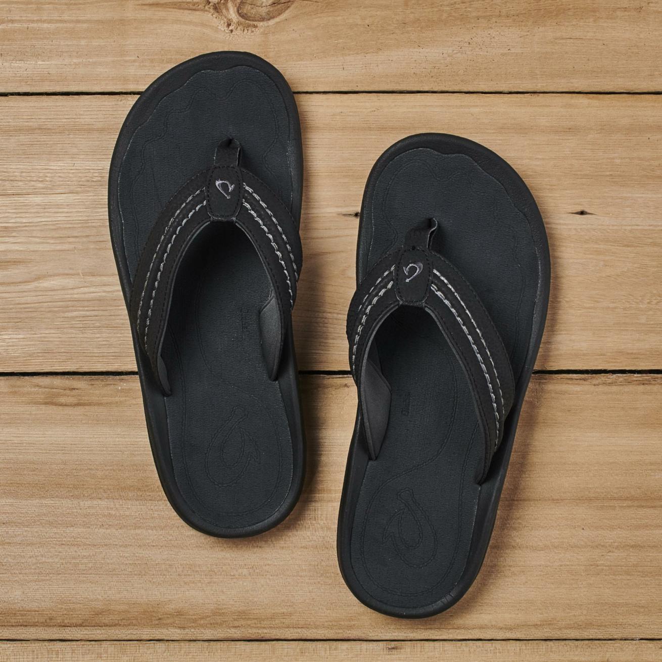 Olukai Hokua Beach Sandals - Dark Wood | Men Water-Friendly