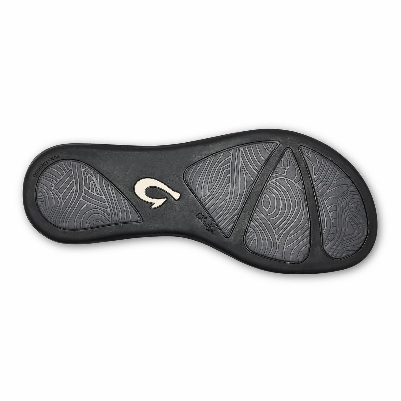 Olukai Honu Leather Beach Sandals - Black | Women Leather