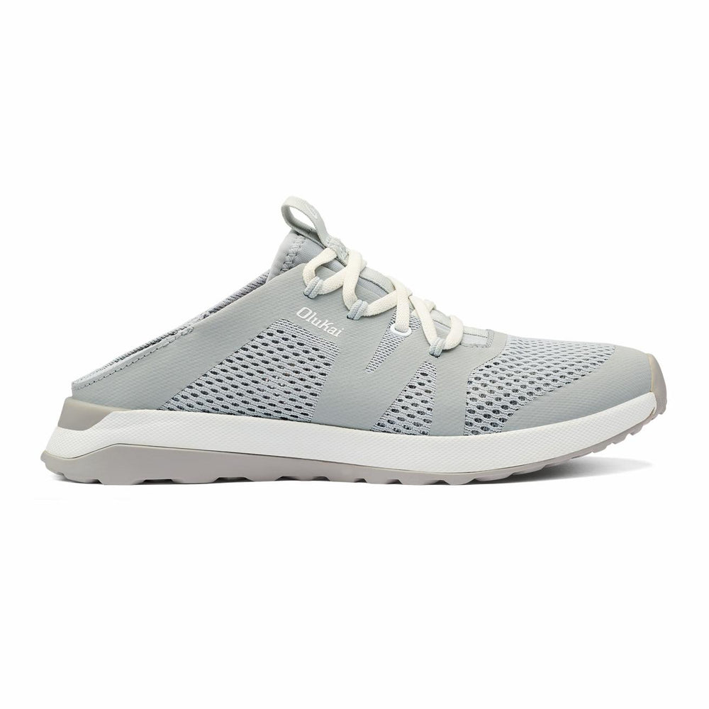 Olukai Huia Athleisure Shoes - Pale Grey | Women Slip-On