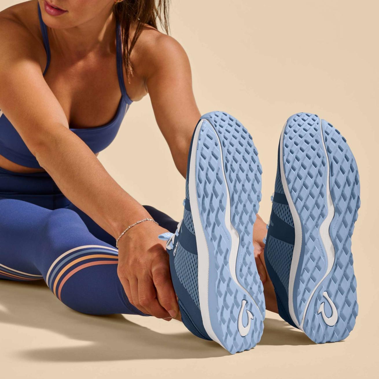 Olukai Huia Athleisure Shoes - Vintage Blue / Sea Ice | Women Trainers