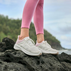 Olukai Island Hopper Travel Shoes - Bright White / Cotton Candy | Women Trainers