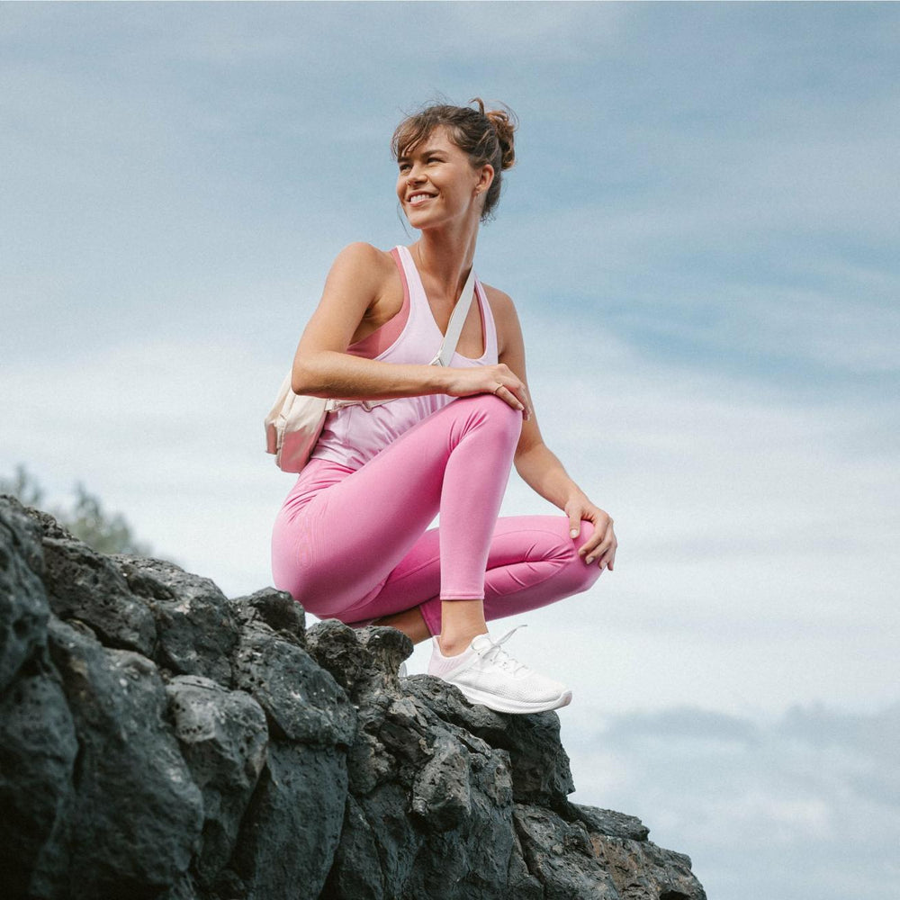 Olukai Island Hopper Travel Shoes - Bright White / Cotton Candy | Women Trainers