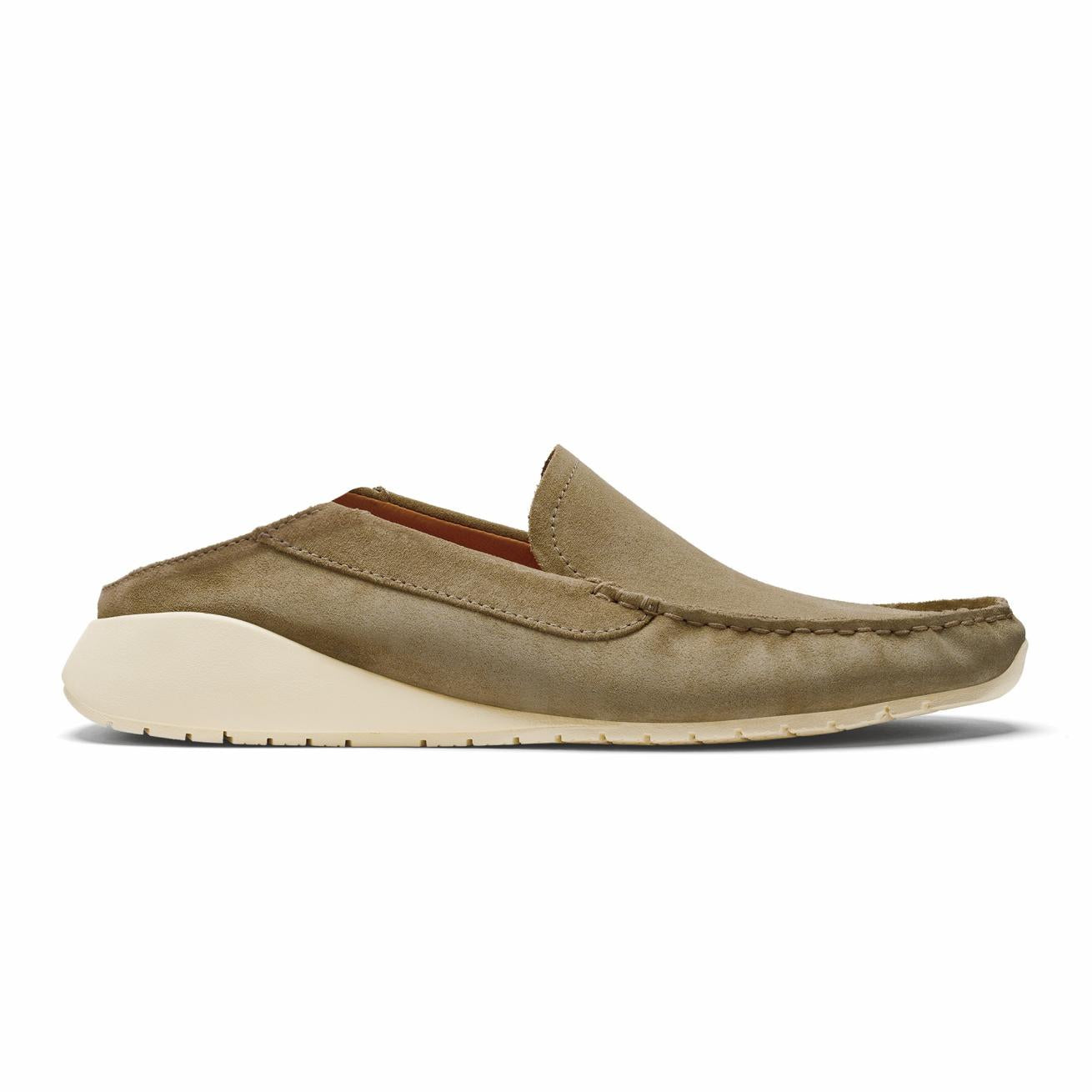 Olukai Ka‘a Loafer Italian Suede Shoes - Oatmeal | Men Slip-On