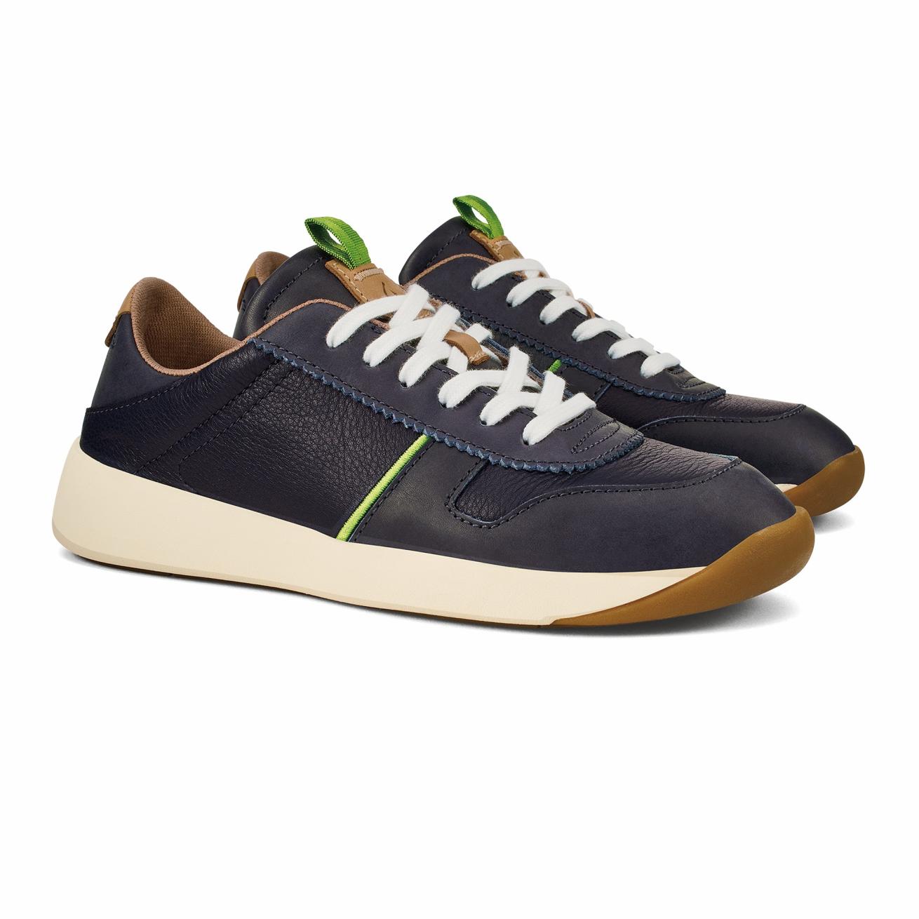 Olukai Kaulele Leather Sneakers - Trench Blue | Women Sneakers
