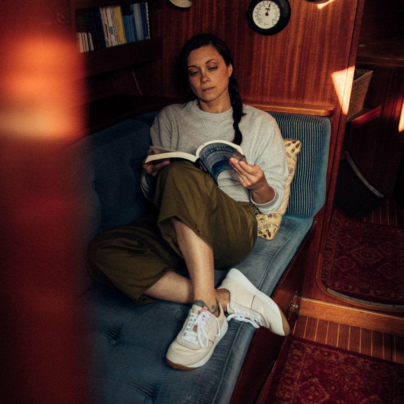 Olukai Kaulele Leather Sneakers - White / Bone | Women Leather