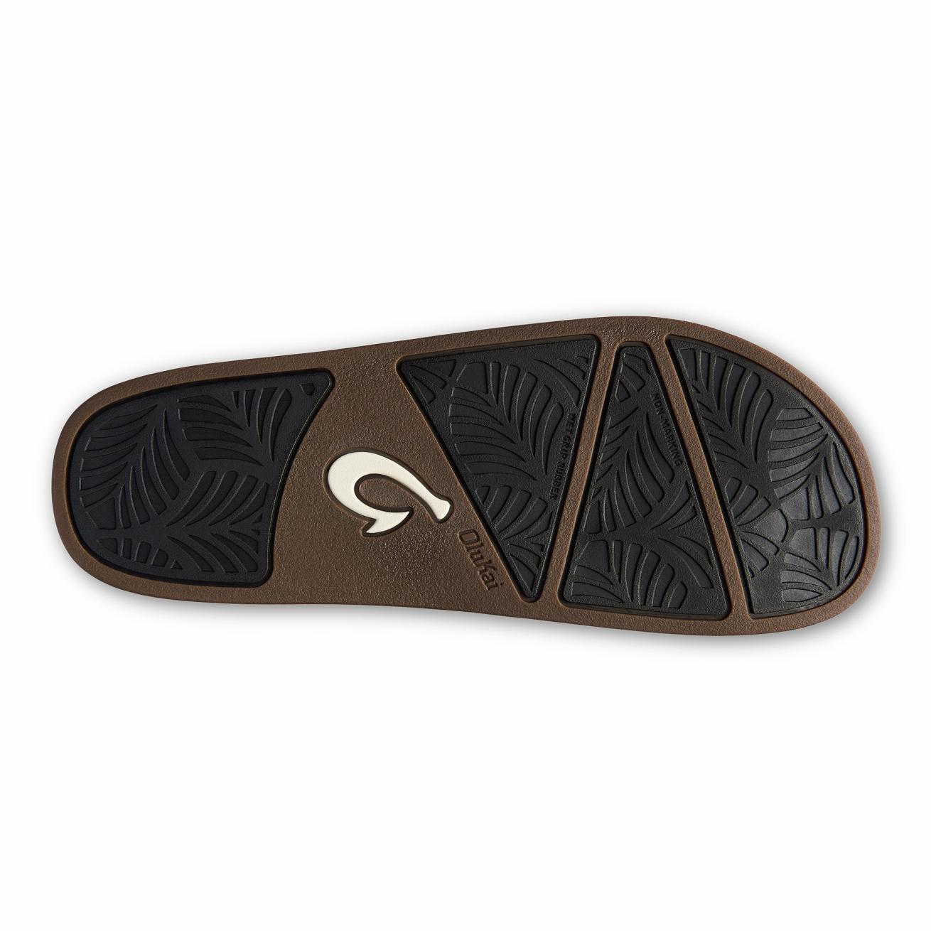 Olukai Kāmola Leather Slide Sandals - Black | Women Leather