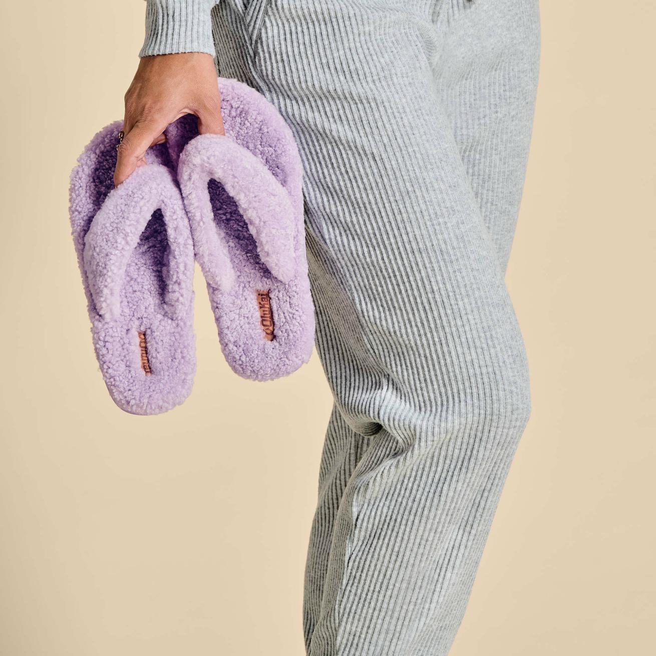 Olukai Kīpe'a Heu Flip Flop Slippers - Lilac | Women Warm Weather