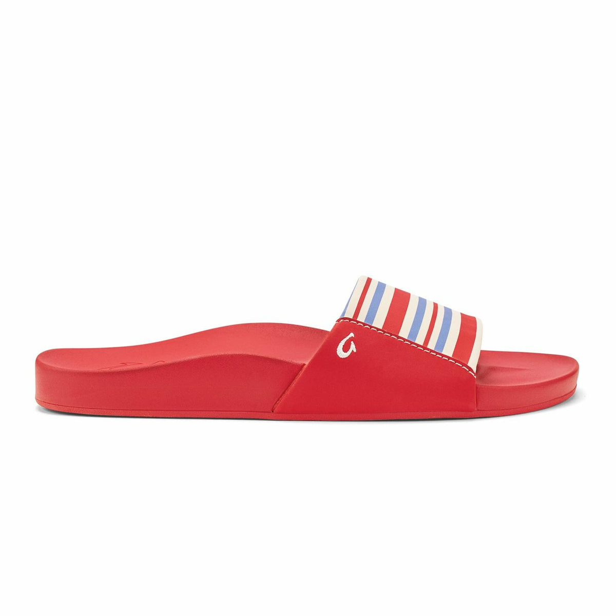 Olukai Kīpuni Slide Sandals - Lehua Flower / Stripe - Color | Women Water-Friendly