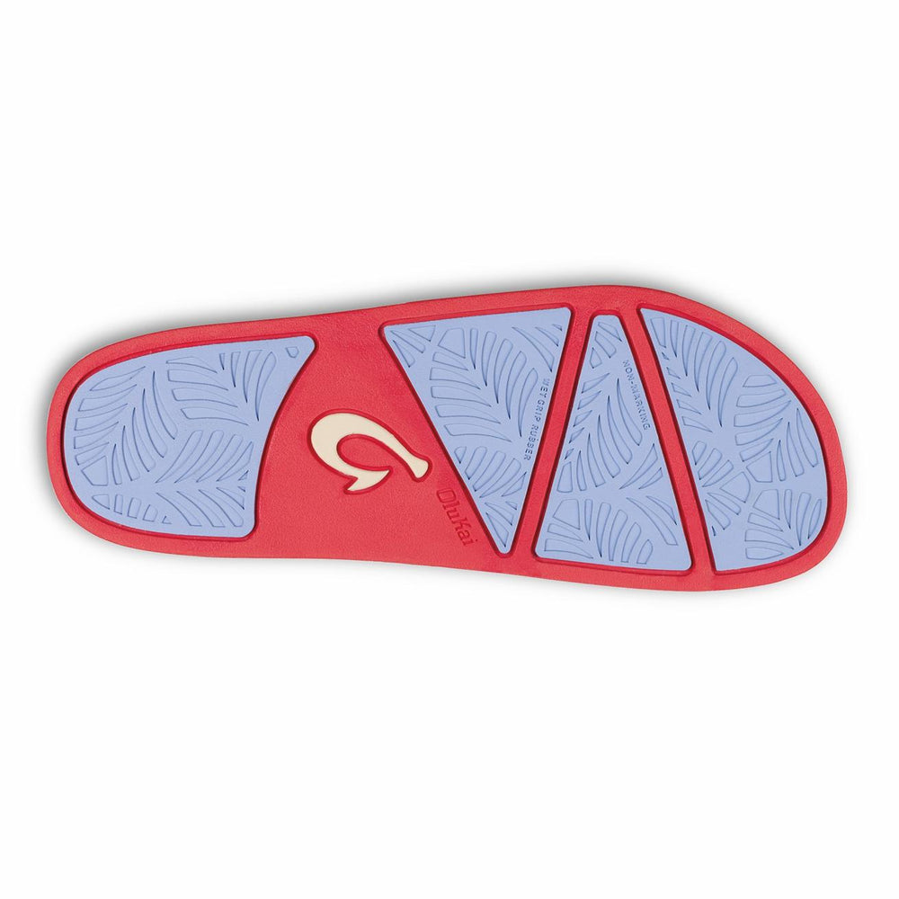 Olukai Kīpuni Slide Sandals - Lehua Flower / Stripe - Color | Women Water-Friendly