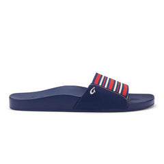 Olukai Kīpuni Slide Sandals - Trench Blue / Stripe - Color | Women Slides