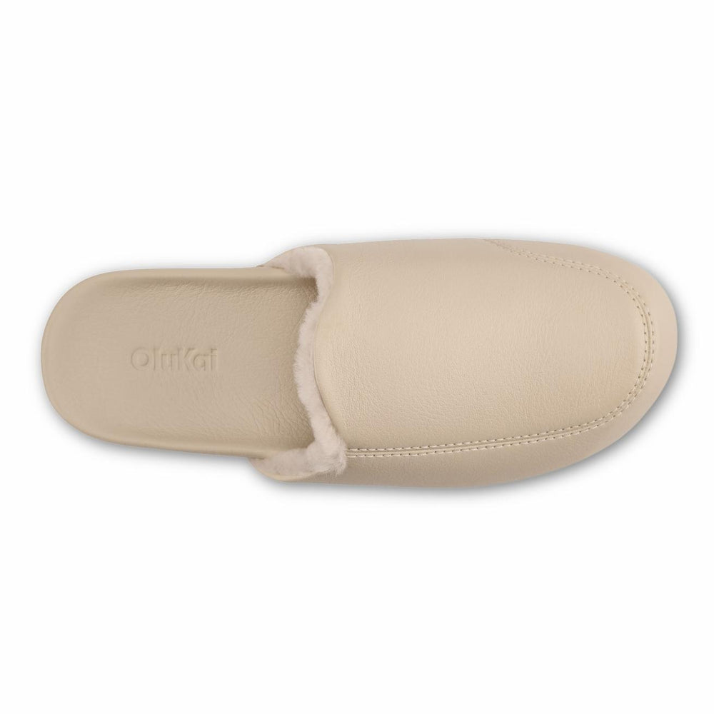 Olukai Kōnea Leather Slipper Mules - Bone &ndash; OluKai | Women Warm Weather