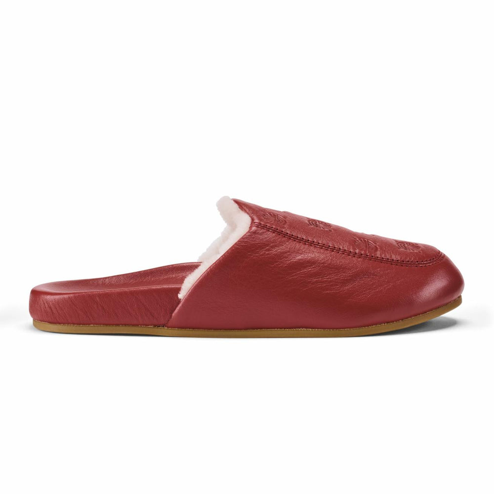 Olukai Kōnea Leather Slipper Mules - Dark Rust | Women Warm Weather
