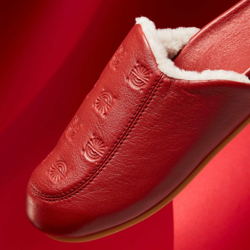 Olukai Kōnea Leather Slipper Mules - Dark Rust | Women Warm Weather