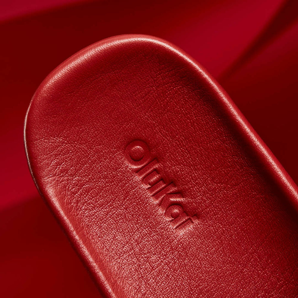 Olukai Kōnea Leather Slipper Mules - Dark Rust | Women Warm Weather