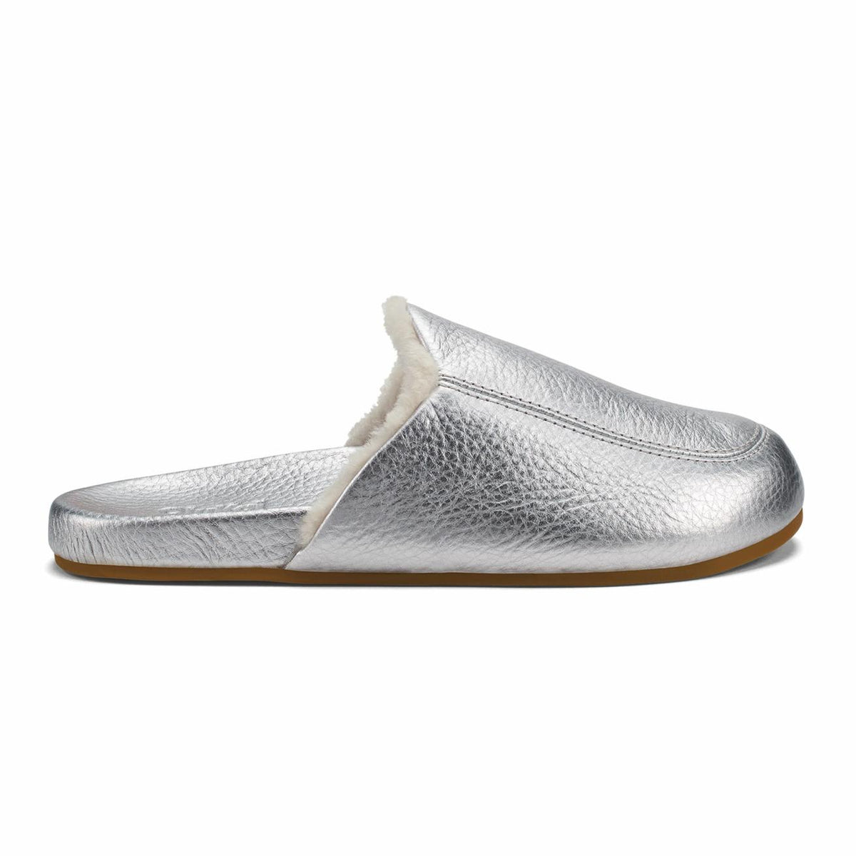 Olukai Kōnea Leather Slipper Mules - Silver &ndash; OluKai | Women Cold Weather