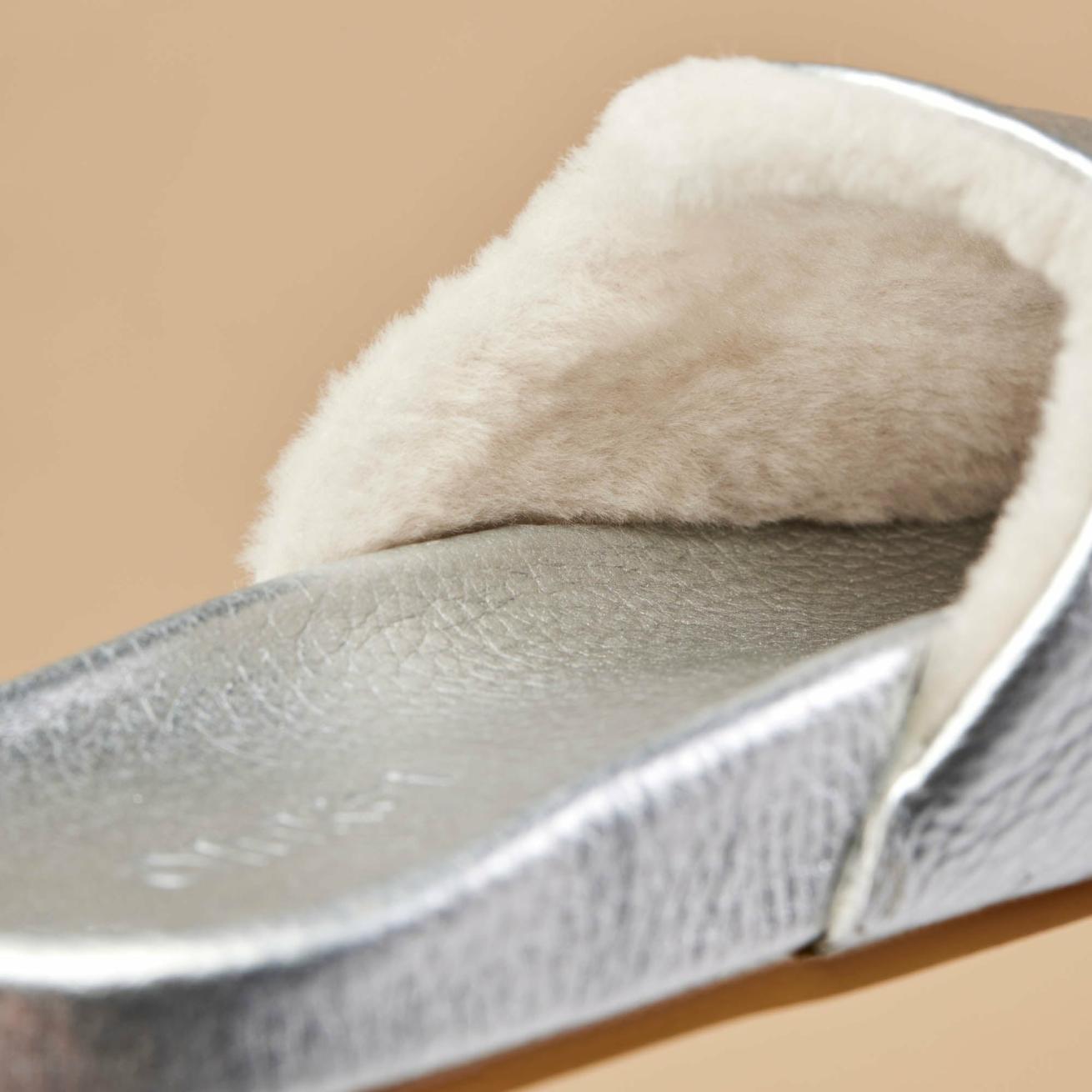Olukai Kōnea Leather Slipper Mules - Silver &ndash; OluKai | Women Cold Weather
