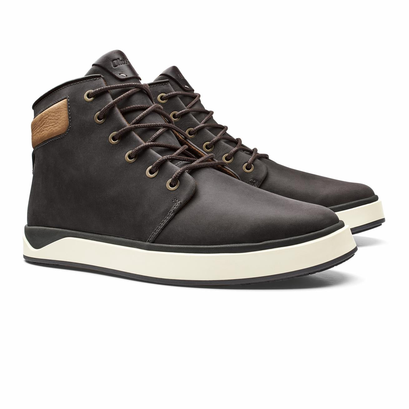 Olukai Kekaha Chukka Boots - Pavement / Off White | Men Waterproof