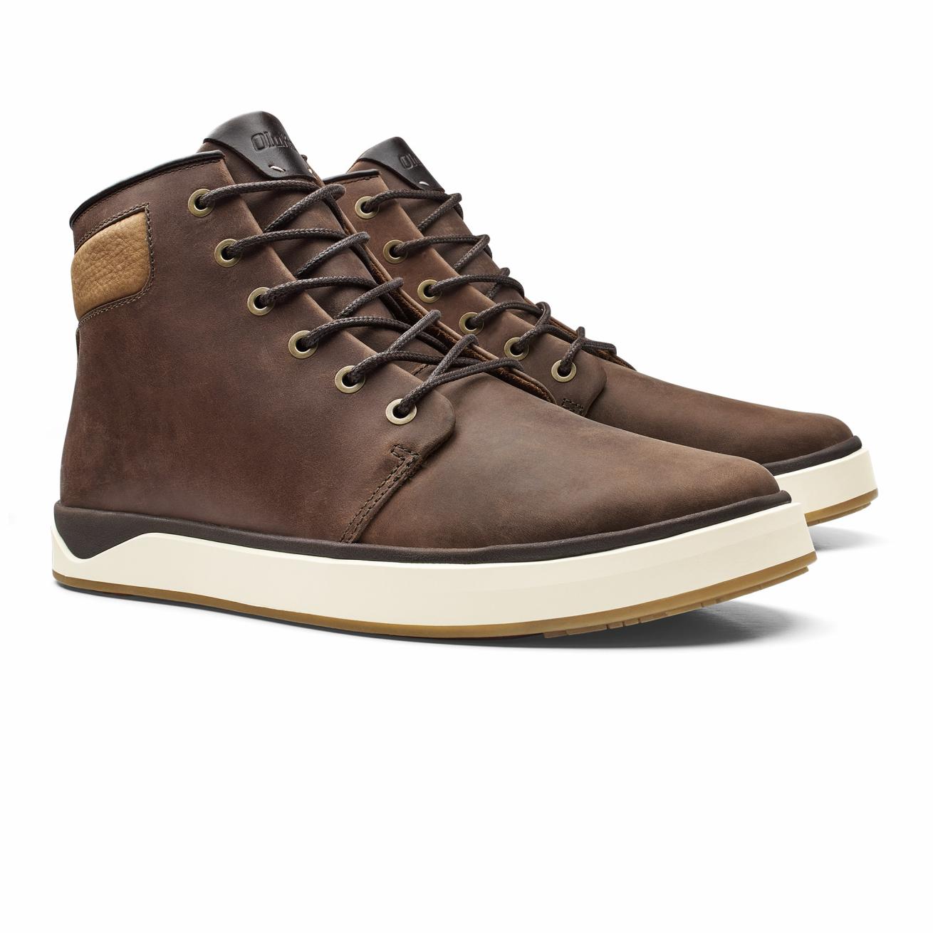 Olukai Kekaha Chukka Boots - Toffee / Off White | Men Leather