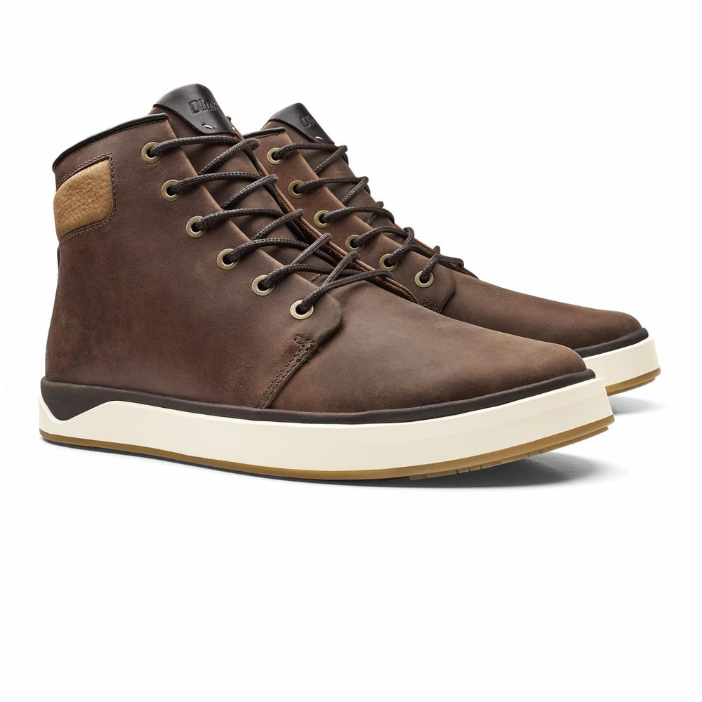 Olukai Kekaha Chukka Boots - Toffee / Off White | Men Leather
