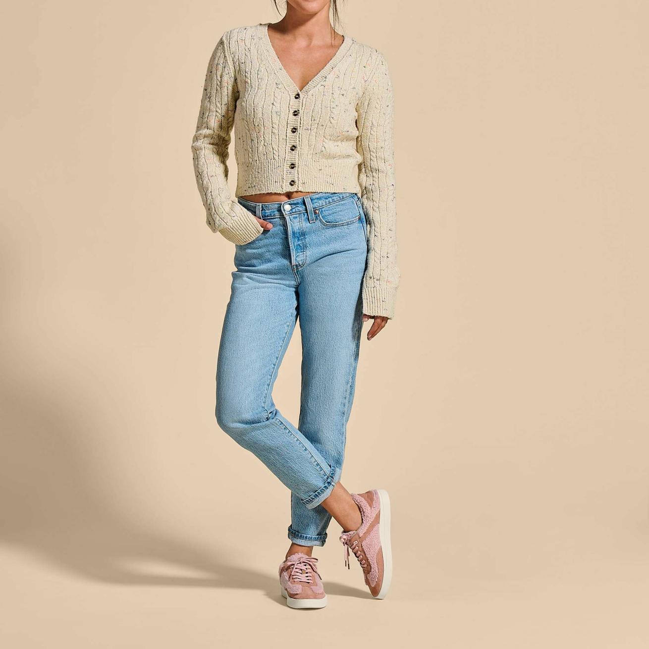 Olukai Kīlea Heu Fuzzy Sneakers - Pink Clay / Cork | Women Sneakers