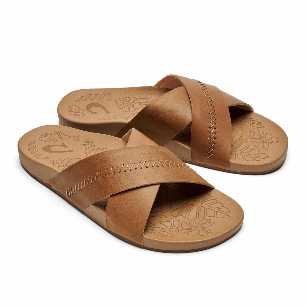 Olukai Kipe‘a ‘Olu Slide Sandals - Sahara | Women Slides