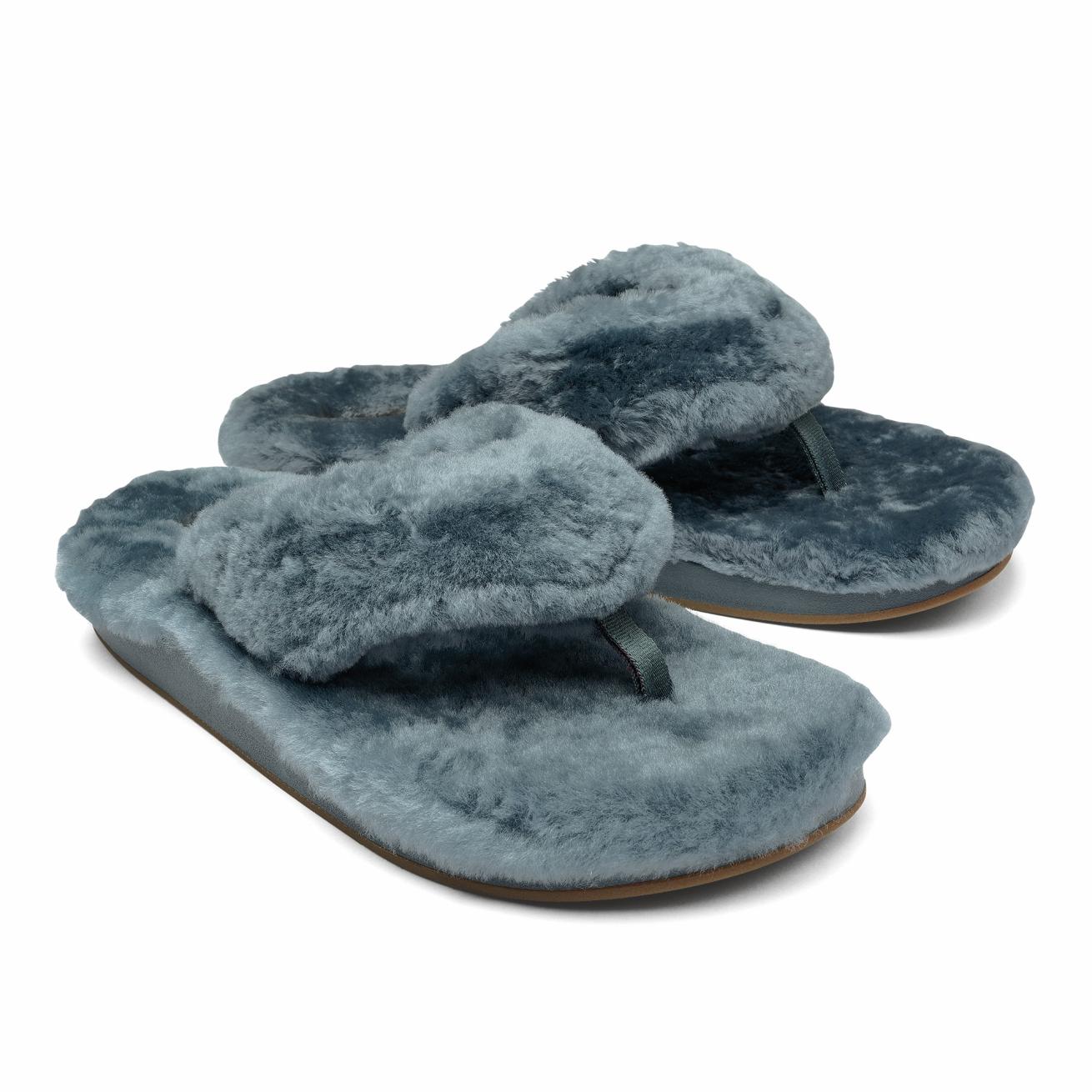 Olukai Kipe‘a Heu Flip Flop Slippers - Storm | Women Cold Weather
