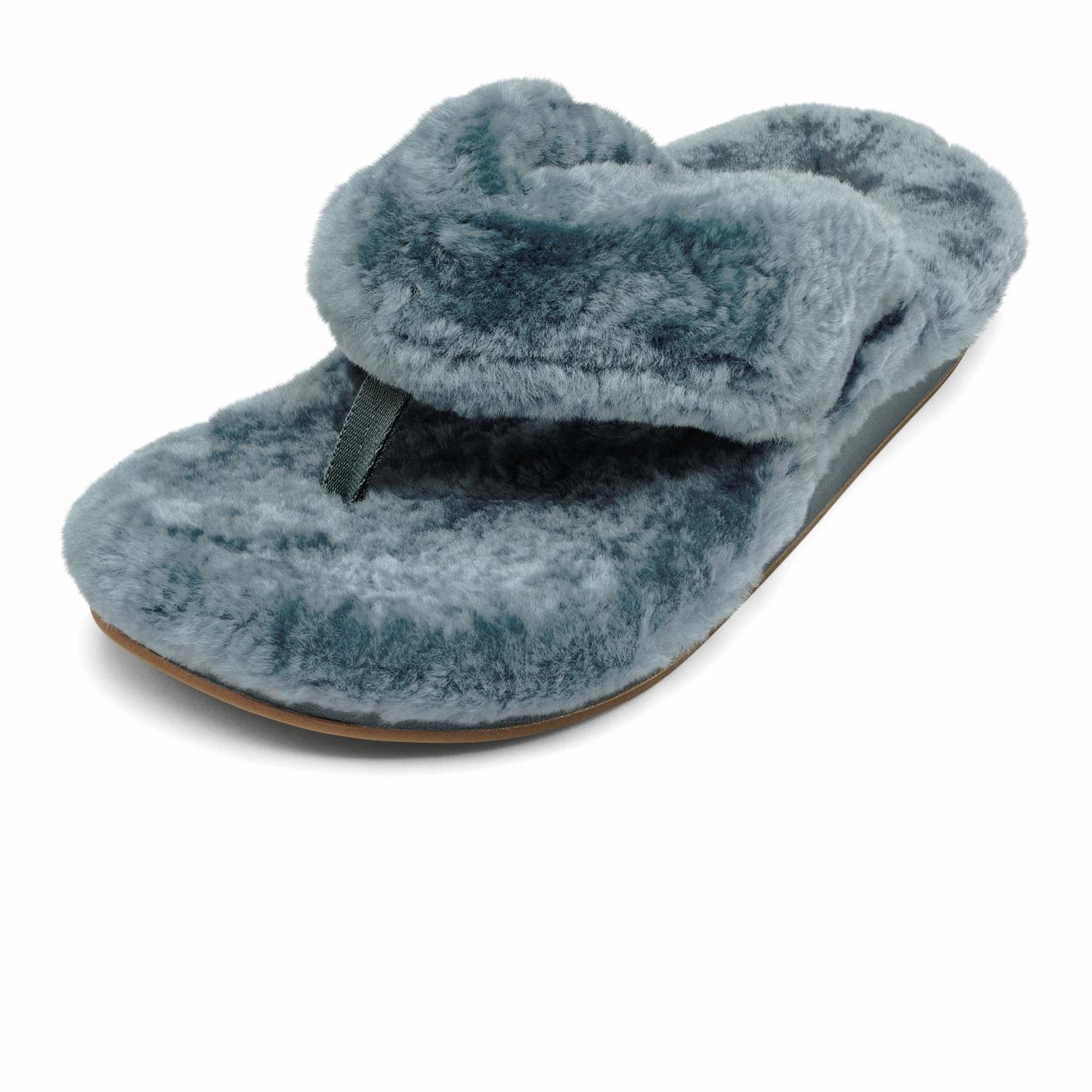 Olukai Kipe‘a Heu Flip Flop Slippers - Storm | Women Cold Weather