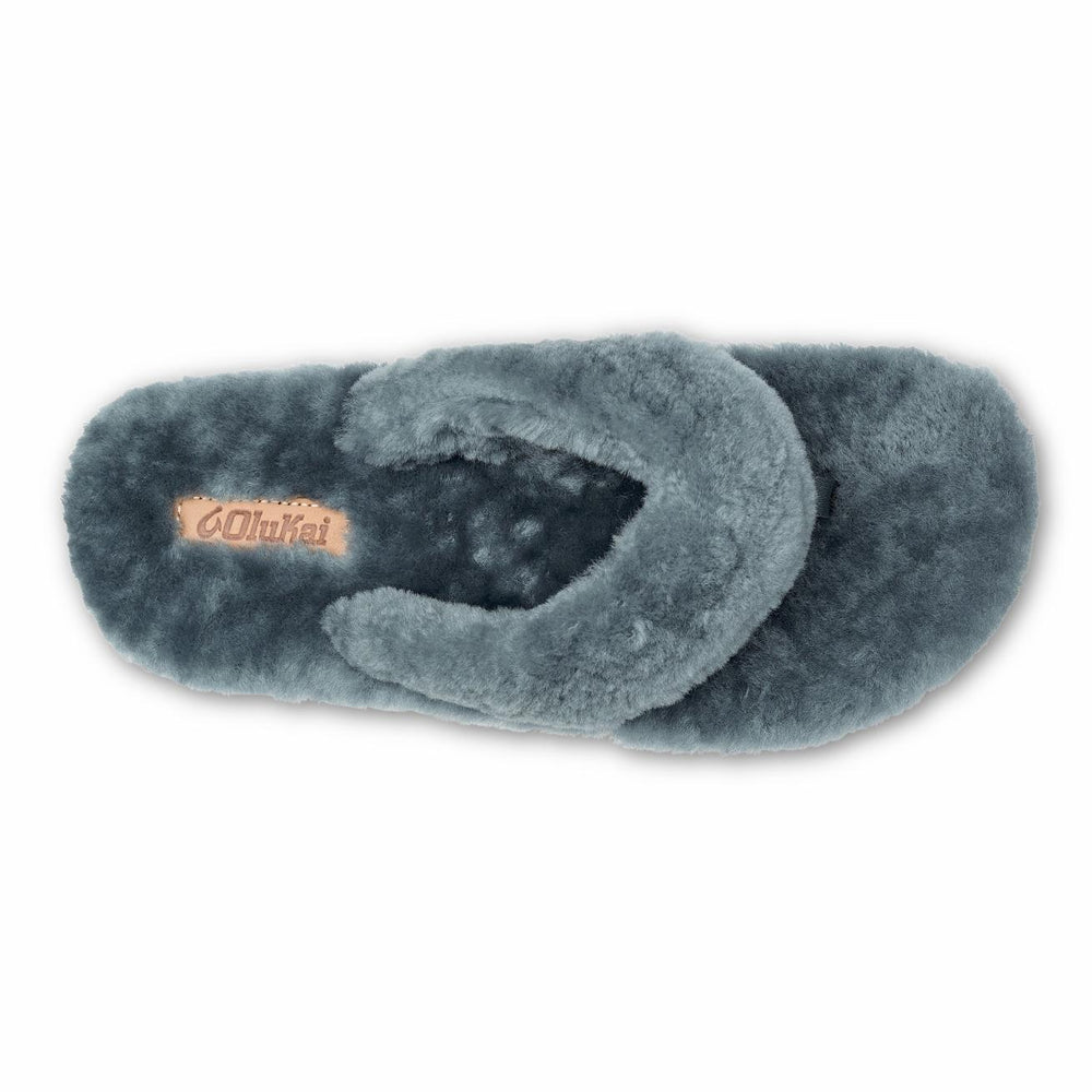 Olukai Kipe‘a Heu Flip Flop Slippers - Storm | Women Cold Weather