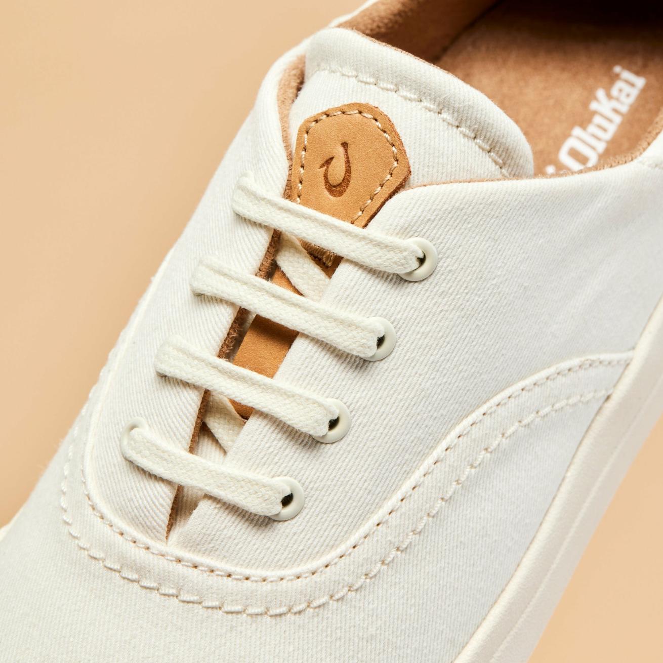 Olukai Kohu Lightweight Canvas Sneakers - Off White | Women Sneakers