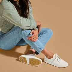 Olukai Kohu Lightweight Canvas Sneakers - Off White | Women Sneakers