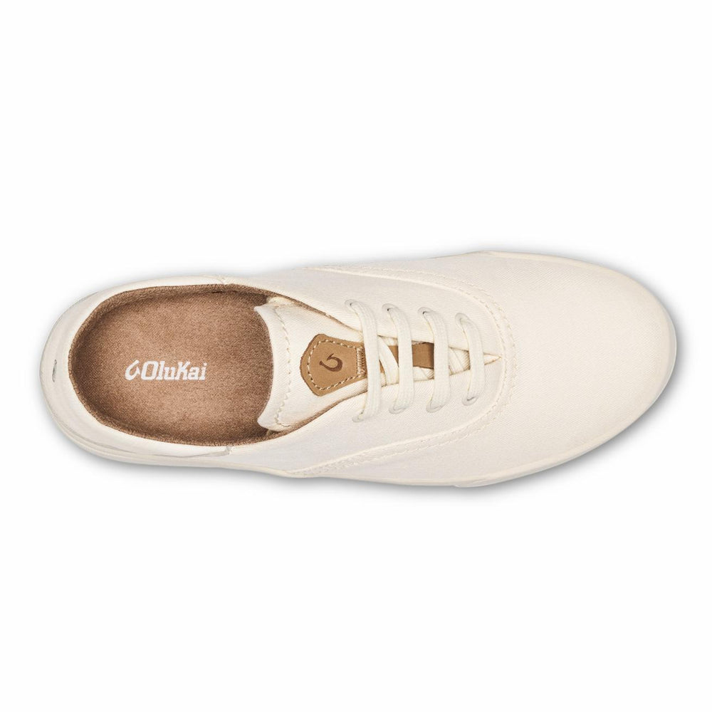 Olukai Kohu Lightweight Canvas Sneakers - Off White | Women Sneakers