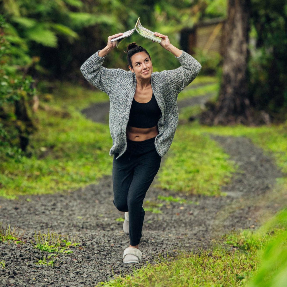 Olukai Ku‘i Fuzzy Slip-On Slippers - Fog | Women Indoor/Outdoor