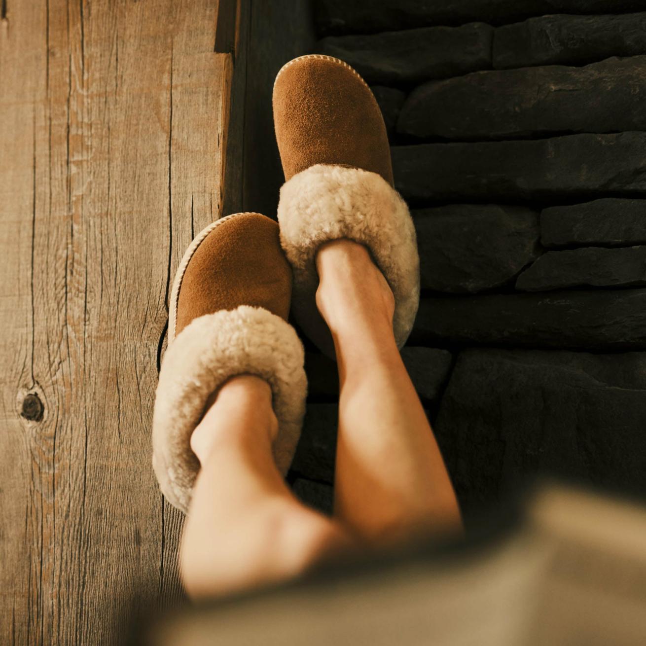 Olukai Ku‘i Slip-On Slippers - Tan / Bone | Women Arch Support