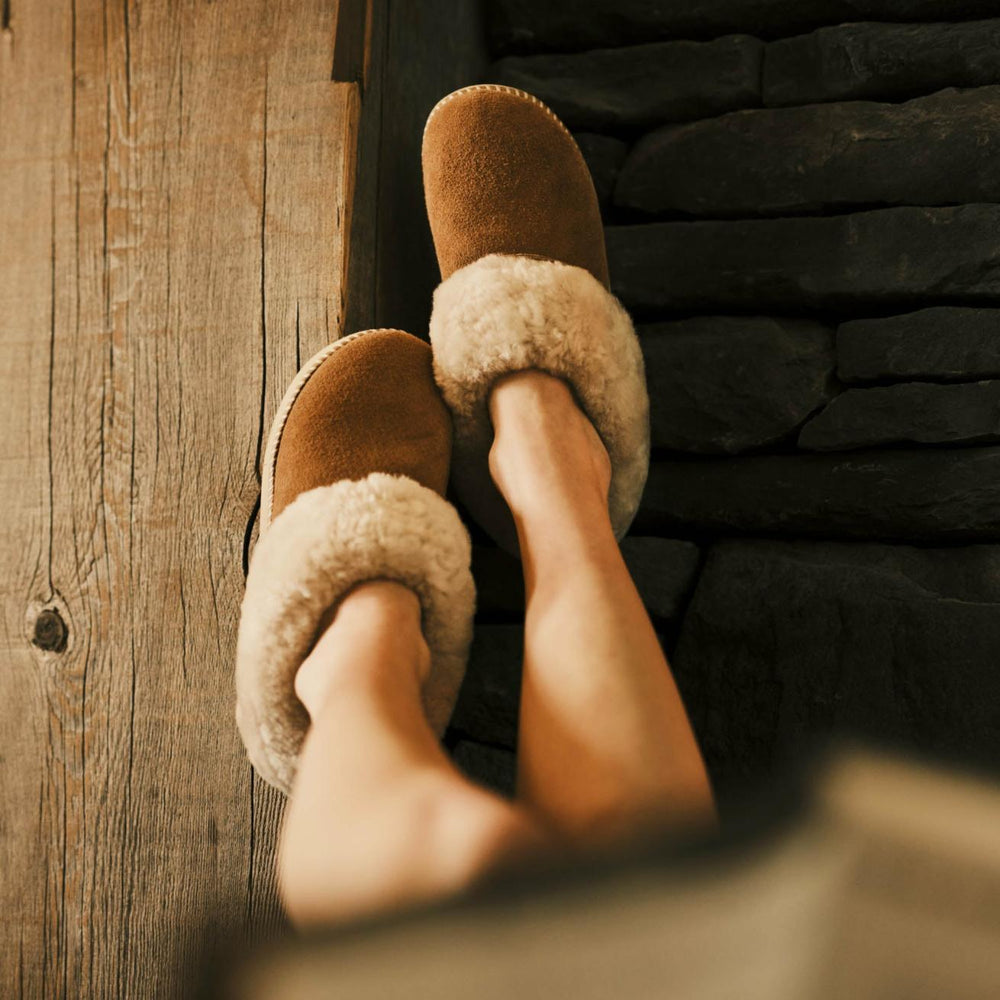 Olukai Ku‘i Slip-On Slippers - Tan / Bone | Women Arch Support