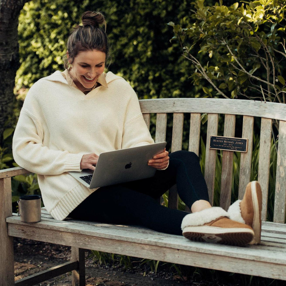 Olukai Ku‘i Slip-On Slippers - Tan / Bone | Women Arch Support