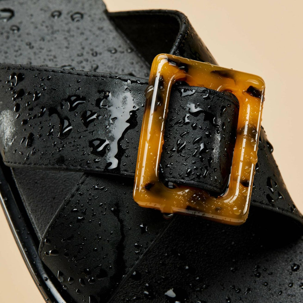 Olukai La‘i Slide Slide Beach Sandals - Black | Women Slides