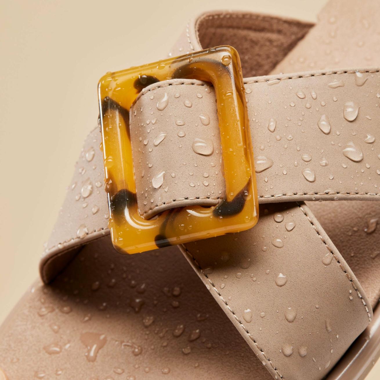 Olukai La‘i Slide Slide Beach Sandals - Taupe | Women Water-Friendly